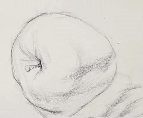 素描吃瓜的教程,轻松掌握瓜果轮廓与光影技巧
